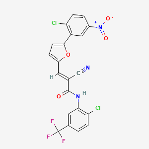 molecular formula C21H10Cl2F3N3O4 B5465745 3-[5-(2-chloro-5-nitrophenyl)-2-furyl]-N-[2-chloro-5-(trifluoromethyl)phenyl]-2-cyanoacrylamide 