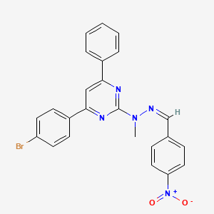 molecular formula C24H18BrN5O2 B5465758 4-nitrobenzaldehyde [4-(4-bromophenyl)-6-phenyl-2-pyrimidinyl](methyl)hydrazone 