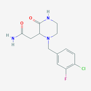 2-[1-(4-chloro-3-fluorobenzyl)-3-oxo-2-piperazinyl]acetamide