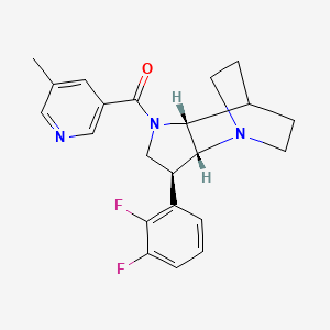 (2R*,3S*,6R*)-3-(2,3-difluorophenyl)-5-[(5-methyl-3-pyridinyl)carbonyl]-1,5-diazatricyclo[5.2.2.0~2,6~]undecane