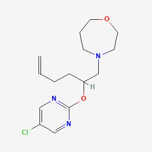 molecular formula C15H22ClN3O2 B5465781 4-({(2R,5S)-5-[(5-chloropyrimidin-2-yl)methyl]tetrahydrofuran-2-yl}methyl)-1,4-oxazepane 