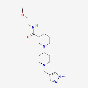 molecular formula C19H33N5O2 B5465784 N-(2-methoxyethyl)-1'-[(1-methyl-1H-pyrazol-4-yl)methyl]-1,4'-bipiperidine-3-carboxamide 