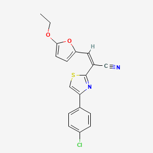 2-[4-(4-chlorophenyl)-1,3-thiazol-2-yl]-3-(5-ethoxy-2-furyl)acrylonitrile