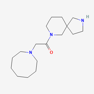 molecular formula C17H31N3O B5465869 7-(1-azocanylacetyl)-2,7-diazaspiro[4.5]decane dihydrochloride 