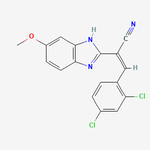 3-(2,4-dichlorophenyl)-2-(5-methoxy-1H-benzimidazol-2-yl)acrylonitrile