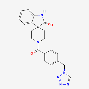 molecular formula C21H20N6O2 B5465913 1'-[4-(1H-tetrazol-1-ylmethyl)benzoyl]spiro[indole-3,4'-piperidin]-2(1H)-one 