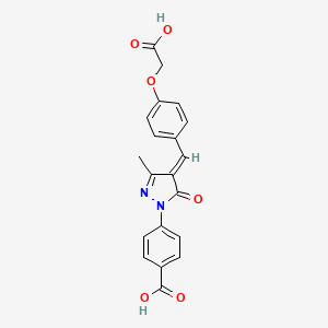 4-{4-[4-(carboxymethoxy)benzylidene]-3-methyl-5-oxo-4,5-dihydro-1H-pyrazol-1-yl}benzoic acid