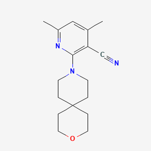 4,6-dimethyl-2-(3-oxa-9-azaspiro[5.5]undec-9-yl)nicotinonitrile