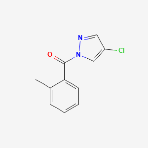 molecular formula C11H9ClN2O B5465931 Pyrazole, 4-chloro-1-(2-methylbenzoyl)- 