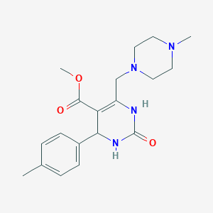 molecular formula C19H26N4O3 B5465939 Methyl 4-(4-methylphenyl)-6-[(4-methylpiperazin-1-yl)methyl]-2-oxo-1,2,3,4-tetrahydropyrimidine-5-carboxylate 