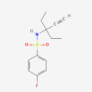 molecular formula C13H16FNO2S B5465960 N-(3-ethylpent-1-yn-3-yl)-4-fluorobenzenesulfonamide 