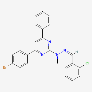 molecular formula C24H18BrClN4 B5465994 2-chlorobenzaldehyde [4-(4-bromophenyl)-6-phenyl-2-pyrimidinyl](methyl)hydrazone 