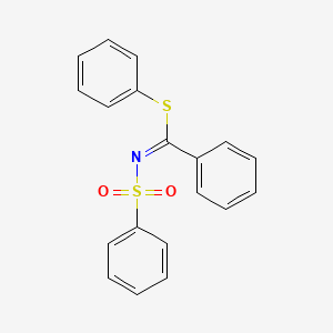 molecular formula C19H15NO2S2 B5466002 phenyl N-(phenylsulfonyl)benzenecarbimidothioate 