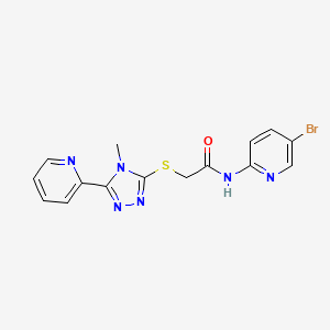 molecular formula C15H13BrN6OS B5466018 N-(5-bromo-2-pyridinyl)-2-{[4-methyl-5-(2-pyridinyl)-4H-1,2,4-triazol-3-yl]thio}acetamide 