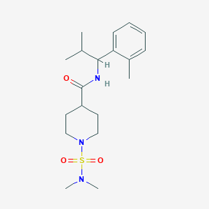 molecular formula C19H31N3O3S B5466019 1-[(dimethylamino)sulfonyl]-N-[2-methyl-1-(2-methylphenyl)propyl]-4-piperidinecarboxamide 