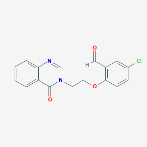 molecular formula C17H13ClN2O3 B5466045 5-chloro-2-[2-(4-oxo-3(4H)-quinazolinyl)ethoxy]benzaldehyde 