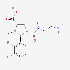 (2S*,4S*,5R*)-5-(2,3-difluorophenyl)-4-{[[2-(dimethylamino)ethyl](methyl)amino]carbonyl}-1-methylpyrrolidine-2-carboxylic acid