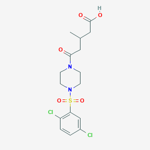 5-{4-[(2,5-dichlorophenyl)sulfonyl]-1-piperazinyl}-3-methyl-5-oxopentanoic acid