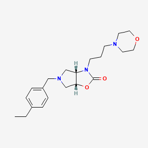 molecular formula C21H31N3O3 B5466067 (3aS,6aR)-5-[(4-ethylphenyl)methyl]-3-(3-morpholin-4-ylpropyl)-3a,4,6,6a-tetrahydropyrrolo[3,4-d][1,3]oxazol-2-one 