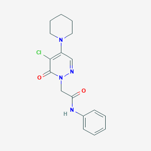 molecular formula C17H19ClN4O2 B5466075 2-(5-chloro-6-oxo-4-(piperidin-1-yl)pyridazin-1(6H)-yl)-N-phenylacetamide 