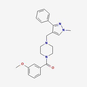 1-(3-methoxybenzoyl)-4-[(1-methyl-3-phenyl-1H-pyrazol-4-yl)methyl]piperazine