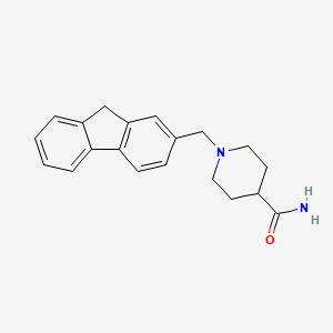 molecular formula C20H22N2O B5466102 1-(9H-fluoren-2-ylmethyl)-4-piperidinecarboxamide 