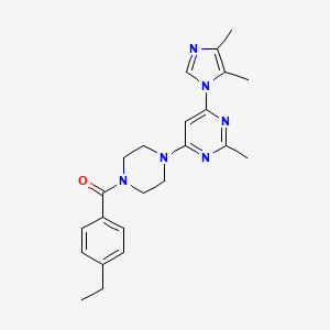 4-(4,5-dimethyl-1H-imidazol-1-yl)-6-[4-(4-ethylbenzoyl)-1-piperazinyl]-2-methylpyrimidine