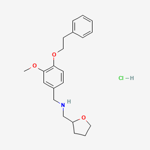 N-[[3-methoxy-4-(2-phenylethoxy)phenyl]methyl]-1-(oxolan-2-yl)methanamine;hydrochloride