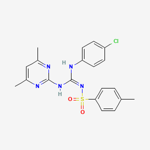 N-{[(4-chlorophenyl)amino][(4,6-dimethyl-2-pyrimidinyl)amino]methylene}-4-methylbenzenesulfonamide