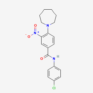 4-(azepan-1-yl)-N-(4-chlorophenyl)-3-nitrobenzamide