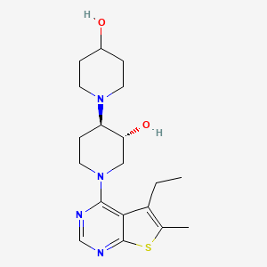 (3'R*,4'R*)-1'-(5-ethyl-6-methylthieno[2,3-d]pyrimidin-4-yl)-1,4'-bipiperidine-3',4-diol