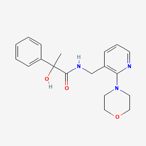 2-hydroxy-N-[(2-morpholin-4-ylpyridin-3-yl)methyl]-2-phenylpropanamide