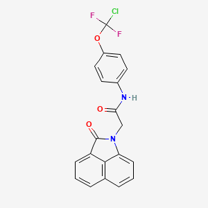 molecular formula C20H13ClF2N2O3 B5466289 N-{4-[chloro(difluoro)methoxy]phenyl}-2-(2-oxobenzo[cd]indol-1(2H)-yl)acetamide 