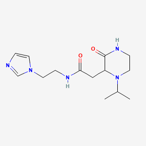 N-[2-(1H-imidazol-1-yl)ethyl]-2-(1-isopropyl-3-oxo-2-piperazinyl)acetamide