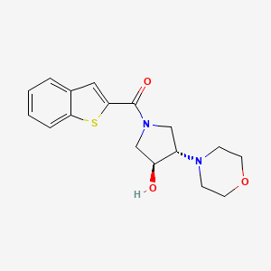 molecular formula C17H20N2O3S B5466304 1-benzothiophen-2-yl-[(3S,4S)-3-hydroxy-4-morpholin-4-ylpyrrolidin-1-yl]methanone 