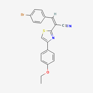 molecular formula C20H15BrN2OS B5466330 3-(4-bromophenyl)-2-[4-(4-ethoxyphenyl)-1,3-thiazol-2-yl]acrylonitrile 