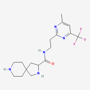 N-{2-[4-methyl-6-(trifluoromethyl)-2-pyrimidinyl]ethyl}-2,8-diazaspiro[4.5]decane-3-carboxamide dihydrochloride