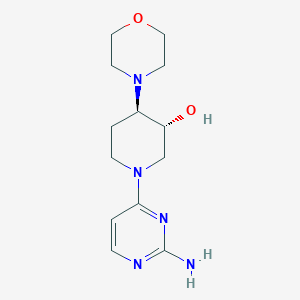 (3R*,4R*)-1-(2-amino-4-pyrimidinyl)-4-(4-morpholinyl)-3-piperidinol