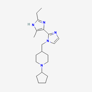 1-[(1-cyclopentylpiperidin-4-yl)methyl]-2'-ethyl-5'-methyl-1H,3'H-2,4'-biimidazole