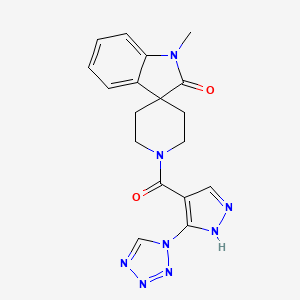 1-methyl-1'-{[3-(1H-tetrazol-1-yl)-1H-pyrazol-4-yl]carbonyl}spiro[indole-3,4'-piperidin]-2(1H)-one