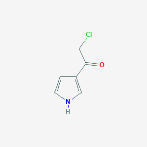molecular formula C6H6ClNO B054664 2-Chloro-1-(1H-pyrrol-3-yl)ethanone CAS No. 122450-28-6