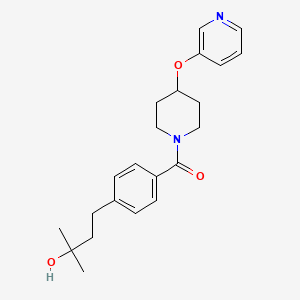 2-methyl-4-(4-{[4-(3-pyridinyloxy)-1-piperidinyl]carbonyl}phenyl)-2-butanol