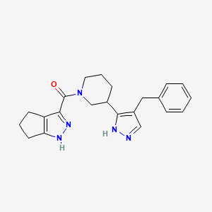 3-{[3-(4-benzyl-1H-pyrazol-5-yl)piperidin-1-yl]carbonyl}-1,4,5,6-tetrahydrocyclopenta[c]pyrazole