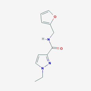 molecular formula C11H13N3O2 B5466424 1-ethyl-N-(2-furylmethyl)-1H-pyrazole-3-carboxamide 