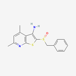 2-(benzylsulfinyl)-4,6-dimethylthieno[2,3-b]pyridin-3-amine