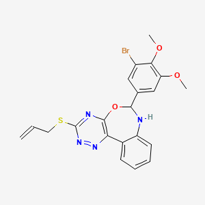 3-(allylthio)-6-(3-bromo-4,5-dimethoxyphenyl)-6,7-dihydro[1,2,4]triazino[5,6-d][3,1]benzoxazepine