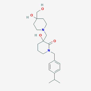 molecular formula C22H34N2O4 B5466468 3-hydroxy-3-{[4-hydroxy-4-(hydroxymethyl)piperidin-1-yl]methyl}-1-(4-isopropylbenzyl)piperidin-2-one 