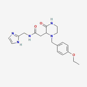 2-[1-(4-ethoxybenzyl)-3-oxo-2-piperazinyl]-N-(1H-imidazol-2-ylmethyl)acetamide