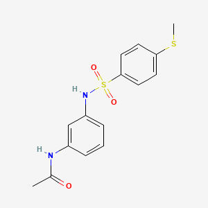 molecular formula C15H16N2O3S2 B5466487 N-[3-({[4-(methylthio)phenyl]sulfonyl}amino)phenyl]acetamide 