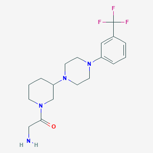 molecular formula C18H25F3N4O B5466488 [2-oxo-2-(3-{4-[3-(trifluoromethyl)phenyl]-1-piperazinyl}-1-piperidinyl)ethyl]amine dihydrochloride 